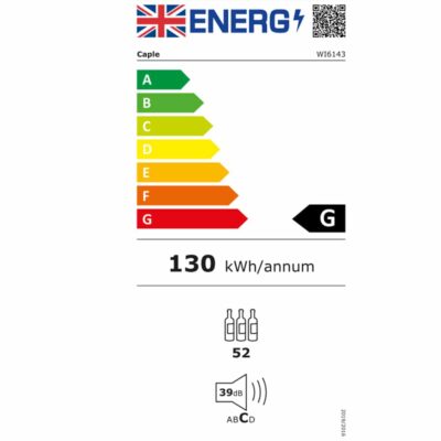Energy Label Caple-Sense-Undercounter-Single-Zone-Wine-Cabinet-60CM-WI6143