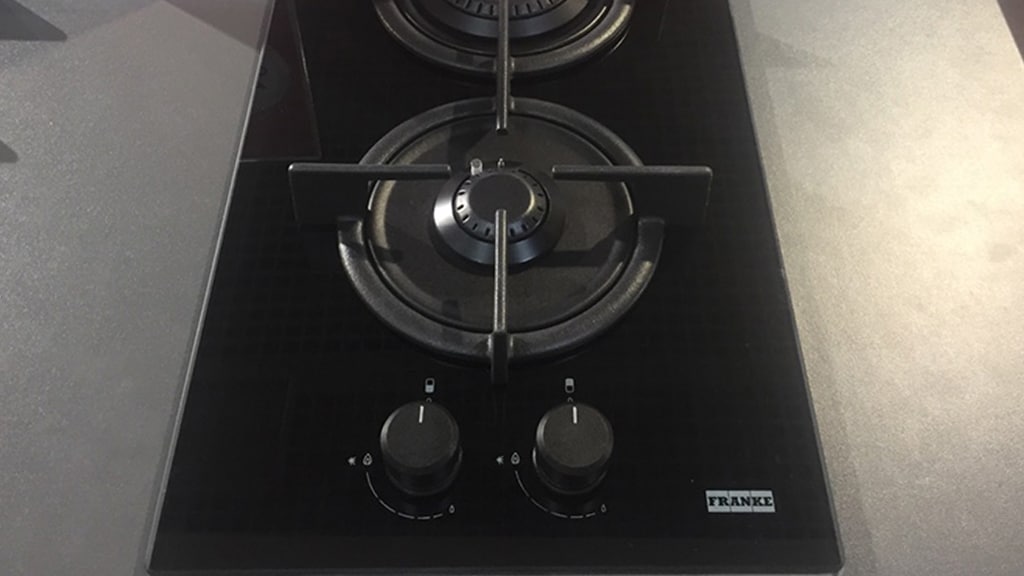 Franke Mythos Glass Black Gas Hob FHCR 302 2G HE BK C -D
