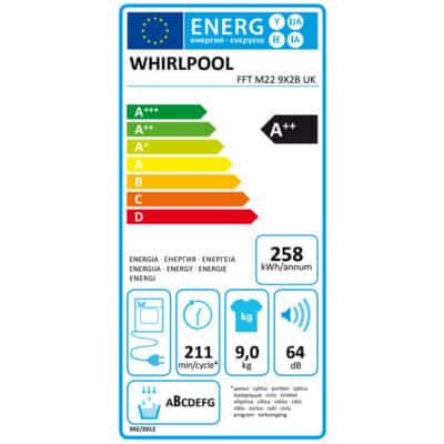 Whirlpool Tumble Dryer 9KG FFT M22 9X2B -E