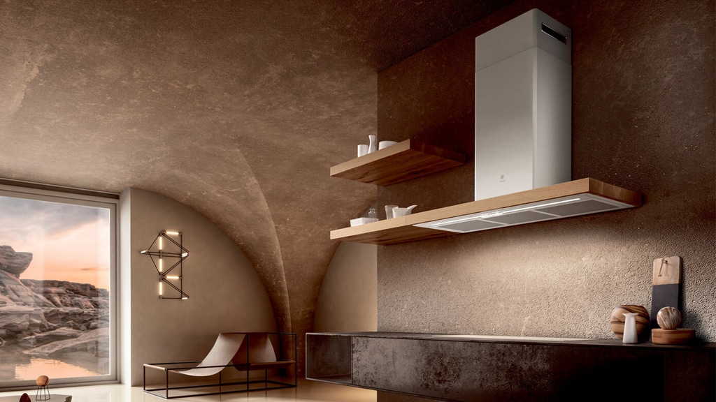 Elica Bio Island Hood WH A 90 Rovere PRF0147266
