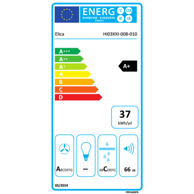 Elica NikolaTesla Switch Glow Aspiration Hob PRF0183878 - Energy Label