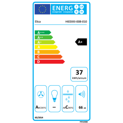 Elica NikolaTesla Switch Glow Aspiration Hob PRF0183880 - Energy Label
