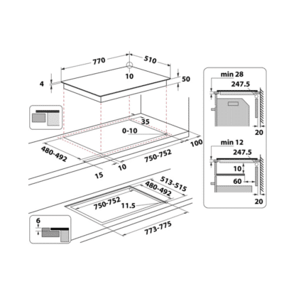 Whirlpool WF S1577 CPNE Induction Hob d