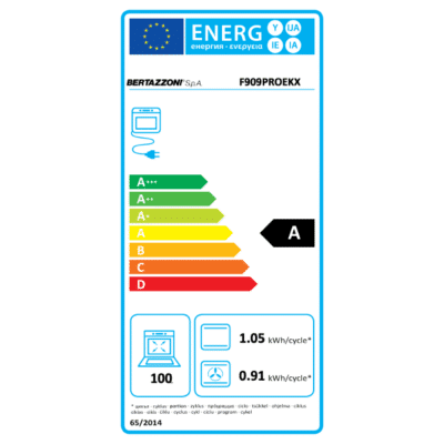 Bertazzoni Professional Series Built In Electric Oven 90CM - Energy Label
