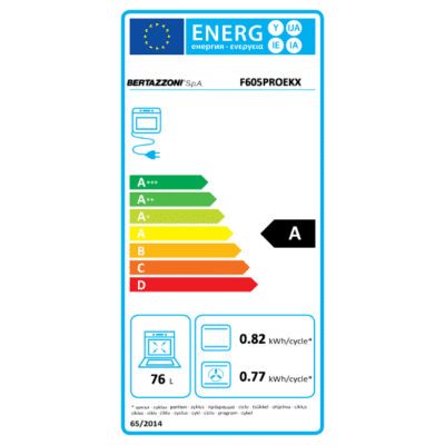 Bertazzoni Professional Series Built In Electric Oven - Energy Label