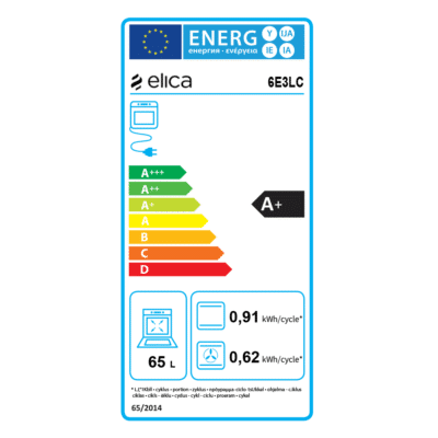 Elica Virtus Built In Electric Oven PRF0191770 - Energy Label
