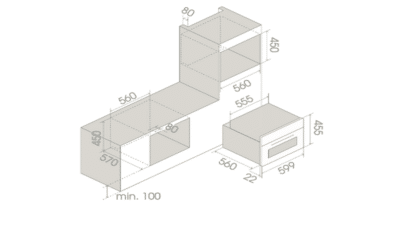 Elica Virtus Combi 645 Built In Microwave PRF0191769 Technical Drawings a