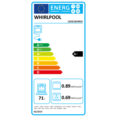 Whirlpool OMK58HR0X Built In Electric Oven - Energy Label