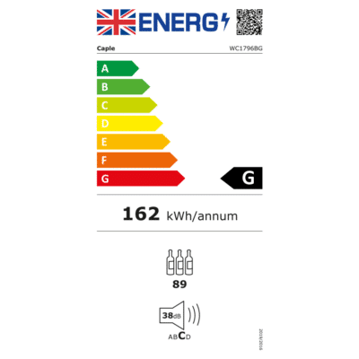 Caple Sense In-Column Wine Cooler WC1796BG - Energy Label