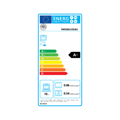 Bertazzoni Modern Series Built In Electric Oven FMOD6115ELB1 - Energy Label
