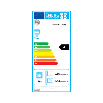 Bertazzoni Modern Series Built In Electric Oven FMOD6115VLB2 - Energy Label