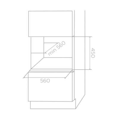 Elica Veritas BI24 Built In Wine Cooler PRF0191773 Dimensional Drawings