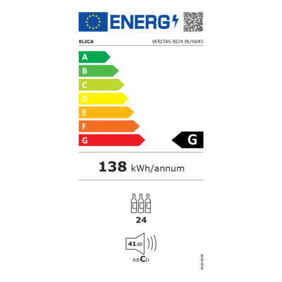 Elica Veritas BI24 Built In Wine Cooler PRF0191773 energy Label